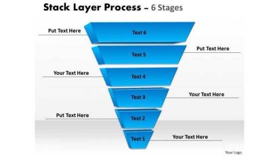 Marketing Diagram Stack Layer 6 Blue Shape Strategic Management