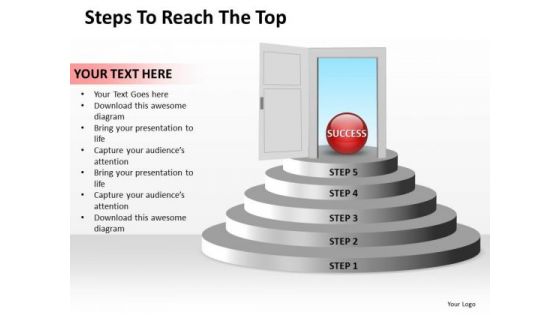 Marketing Diagram Steps To Reach The Top Editable Sales Consulting Diagram