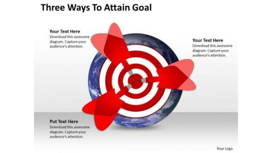 Marketing Diagram Three Ways To Attain Goal Sales Diagram