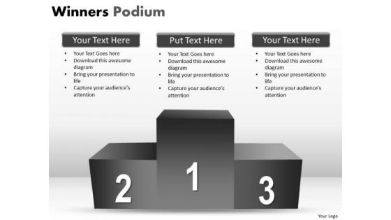 Marketing Diagram Winners Podium Business Framework Model