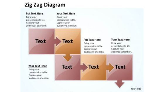 Marketing Diagram Zig Zag 5 Stages Consulting Diagram