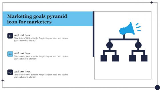 Marketing Goals Pyramid Icon For Marketers Diagrams Pdf