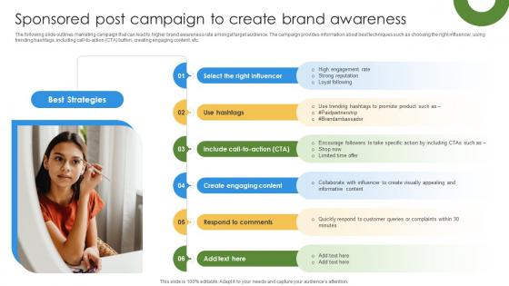 Marketing Growth Strategy Sponsored Post Campaign To Create Brand Awareness Strategy SS V Marketing Growth Strategy Sponsored Post Campaign To Create Brand Awareness Strategy SS V