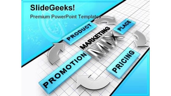 Marketing Mix Business PowerPoint Template 0510