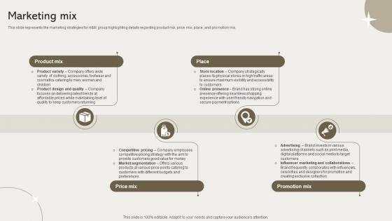 Marketing Mix Clothing Retailer Company Profile CP SS V