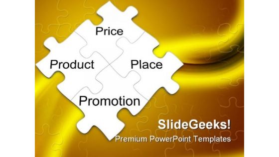 Marketing Mix Puzzle Business PowerPoint Templates And PowerPoint Backgrounds 0911