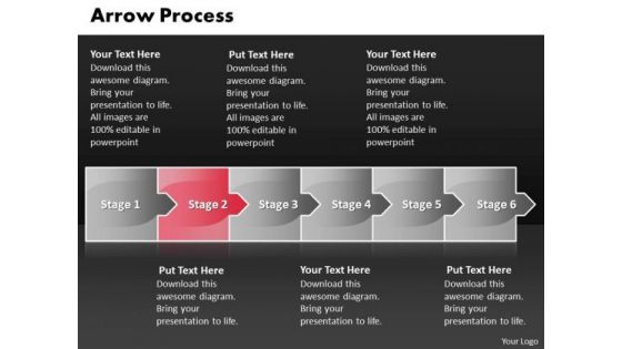 Marketing PowerPoint Template Arrow Nursing Process Presentation 6 Stages Ppt 3 Image