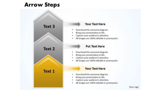 Marketing PowerPoint Template Arrow Slide Numbers 3 State Diagram Image