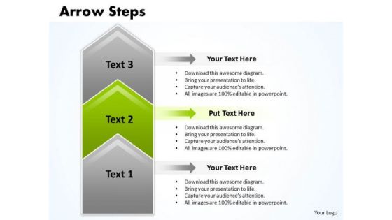 Marketing PowerPoint Template Arrow Slide Numbers 3 State Diagram Ppt Image