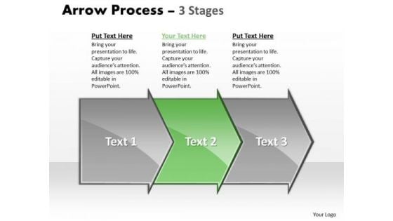 Marketing PowerPoint Template Continuous Slideshow By 3 Arrows Ppt Graphic