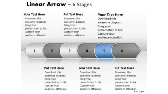 Marketing PowerPoint Template Linear Arrow 6 Stages Operations Management Ppt Design