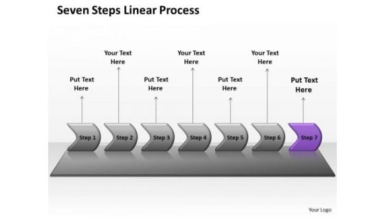 Marketing PowerPoint Template Seven Steps Non Linear Presentation Process Business Image