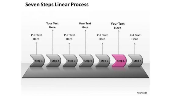 Marketing PowerPoint Template Seven Steps Non Linear Presentation Process Image