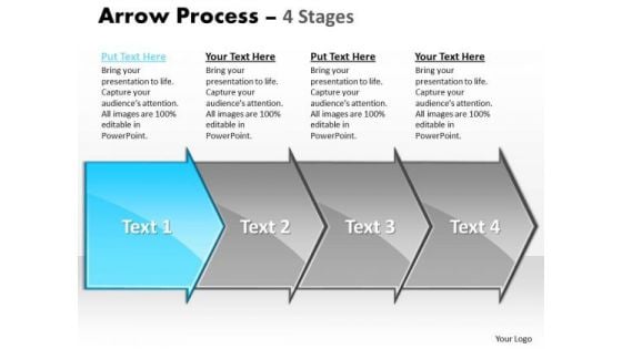 Marketing Ppt Background Sequential Demonstration By 4 3d Arrows PowerPoint 2 Design