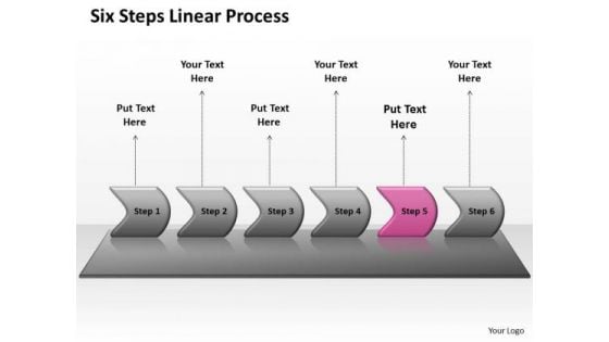 Marketing Ppt Template Six Practice The PowerPoint Macro Steps Linear Process 6 Image