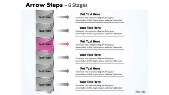 Marketing Ppt Template Vertical 6 Steps Working With Slide Numbers Downward 4 Image