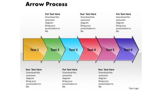 Marketing Ppt Theme Arrow Process 6 State Diagram Business Strategy PowerPoint 1 Image