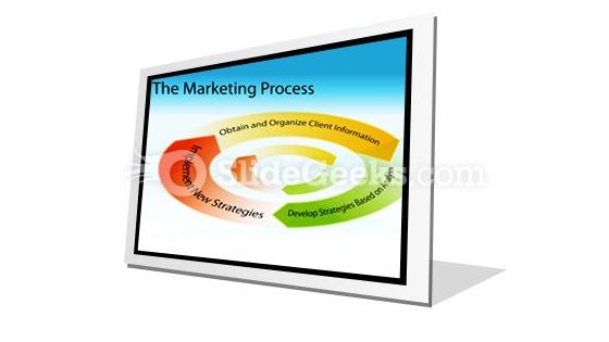 Marketing Process Chart PowerPoint Icon F