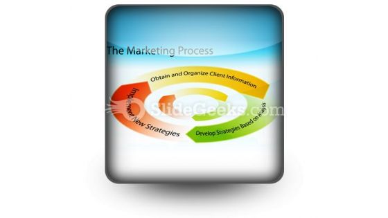 Marketing Process Chart PowerPoint Icon S