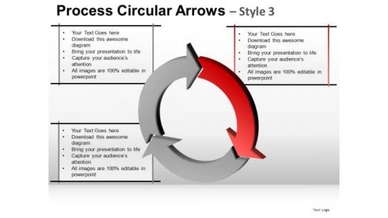 Marketing Process Circular Arrows PowerPoint Slides