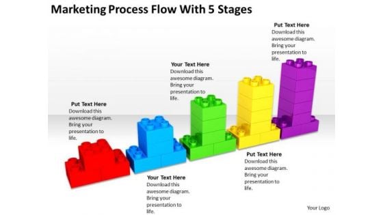 Marketing Process Flow With 5 Stages Ppt Business Plan Layouts PowerPoint Templates