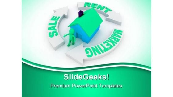 Marketing Sale Rent Real Estate PowerPoint Templates And PowerPoint Backgrounds 0711