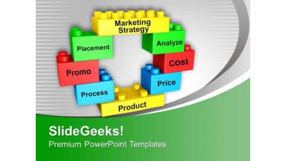 Marketing Strategy On Building Blocks PowerPoint Templates Ppt Backgrounds For Slides 0513