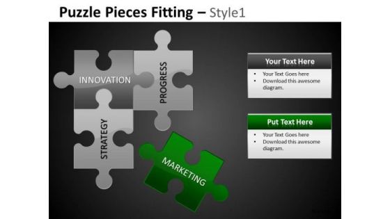 Marketing Strategy Puzzle PowerPoint Slides Editable Ppt Templates