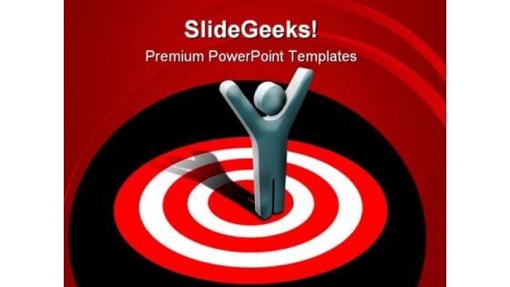 Marketing Target Winner Success PowerPoint Themes And PowerPoint Slides 0811