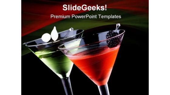 Martini Food PowerPoint Themes And PowerPoint Slides 0411