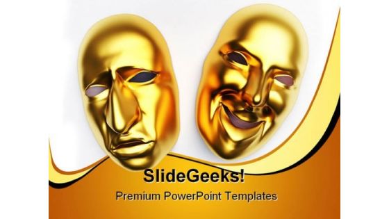 Mask Entertainment PowerPoint Backgrounds And Templates 0111