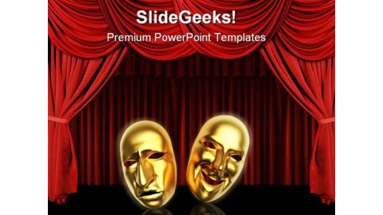 Masks Entertainment PowerPoint Themes And PowerPoint Slides 0811