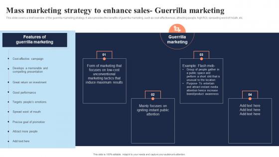 Mass Marketing Strategy To Enhance Sales Guerrilla Marketing In Depth Overview Of Mass Demonstration Pdf