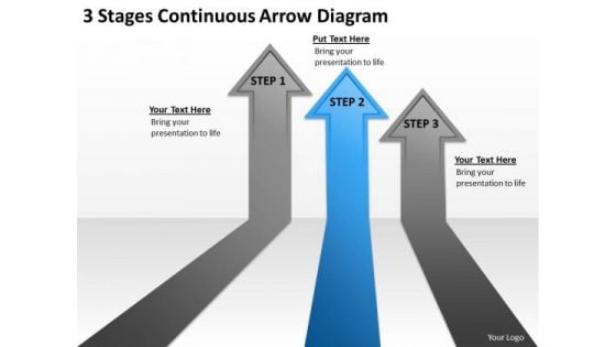 Massively Parallel Processing Database 3 Stages Continuous Arrow Diagram PowerPoint Slides