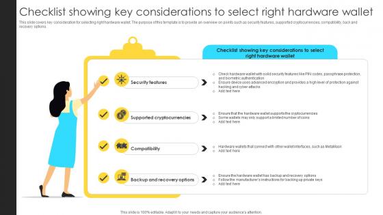 Mastering Blockchain Wallets Checklist Showing Key Considerations To Select Right BCT SS V Mastering Blockchain Wallets Checklist Showing Key Considerations To Select Right BCT SS V