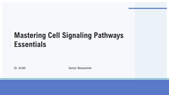 Mastering Cell Signaling Pathways Essentials PPT Example AT