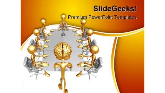 Mastermind Meeting Business PowerPoint Themes And PowerPoint Slides 0211