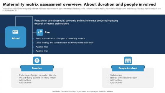 Materiality Matrix Assessment Overview Responsible Tech Guide To Manage Demonstration Pdf