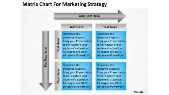 Matrix Chart For Marketing Strategy Ppt Business Proposal Examples PowerPoint Slides