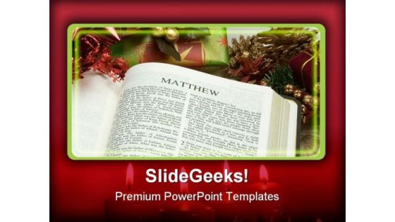 Matthew Religion PowerPoint Template 0610