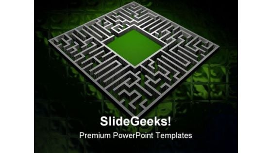 Maze Business PowerPoint Backgrounds And Templates 0111