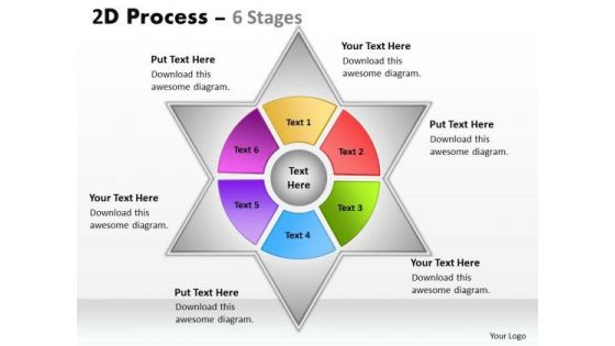 Mba Models And Frameworks 2d Mixed Process Diagram With 6 Stages Strategy Diagram