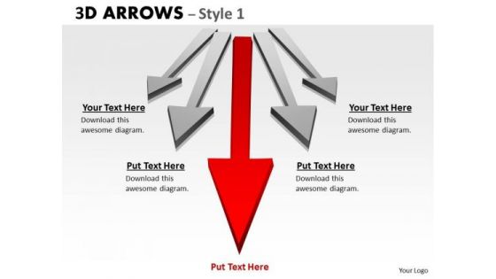 Mba Models And Frameworks 3d Arrows Style 1 Business Diagram