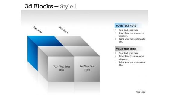 Mba Models And Frameworks 3d Blocks Style Business Cycle Diagram