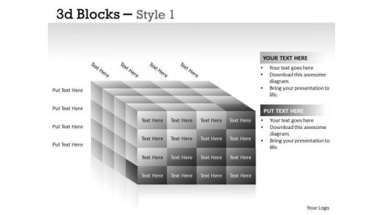 Mba Models And Frameworks 3d Blocks Style Marketing Diagram