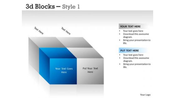 Mba Models And Frameworks 3d Blocks Style Strategy Diagram