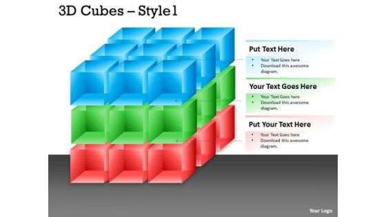 Mba Models And Frameworks 3d Colorful Cubes With Arrows Strategic Management