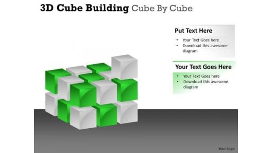 Mba Models And Frameworks 3d Cube Building Cube By Cube Business Diagram