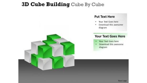 Mba Models And Frameworks 3d Cube Building Cube By Cube Strategy Diagram