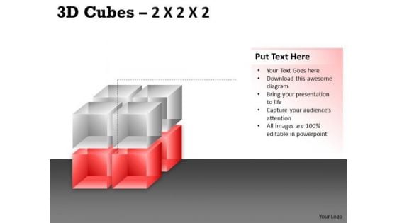 Mba Models And Frameworks 3d Cubes 2x2x2 Business Cycle Diagram